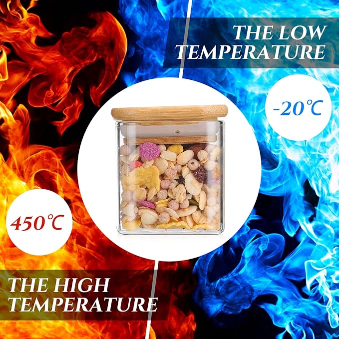 Nuenen Set of 24 Airtight Square Spice Containers 4 oz Glass Spice Jars - Image 4