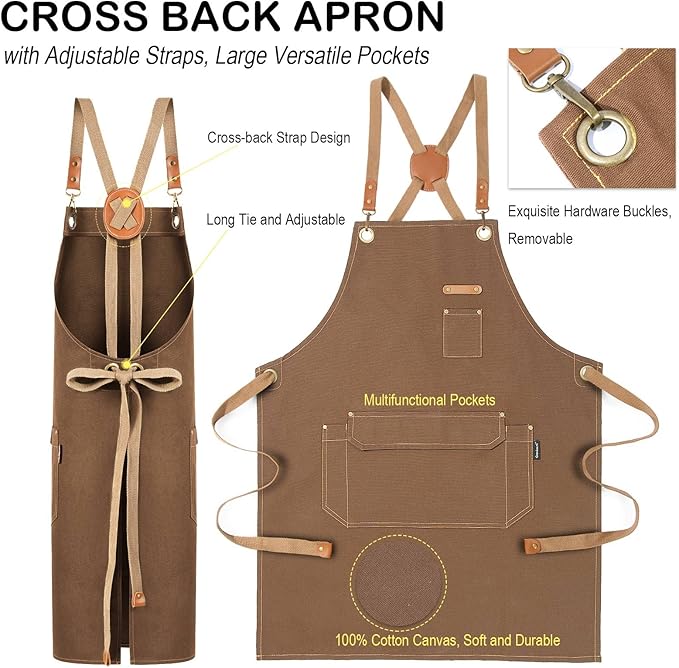 Genixart 6 Bulk Pack Chef Apron - Image 3