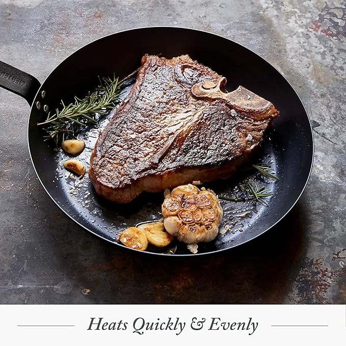 Merten & Storck Pre-Seasoned Carbon Steel 8” Frying Pan Skillet, Use on - Image 8