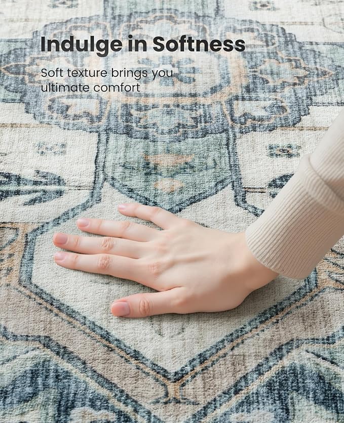 AMADA HOMEFURNISHING 2x5 Washable Runner Rug, Low-Profile Kitchen Rugs - Image 6