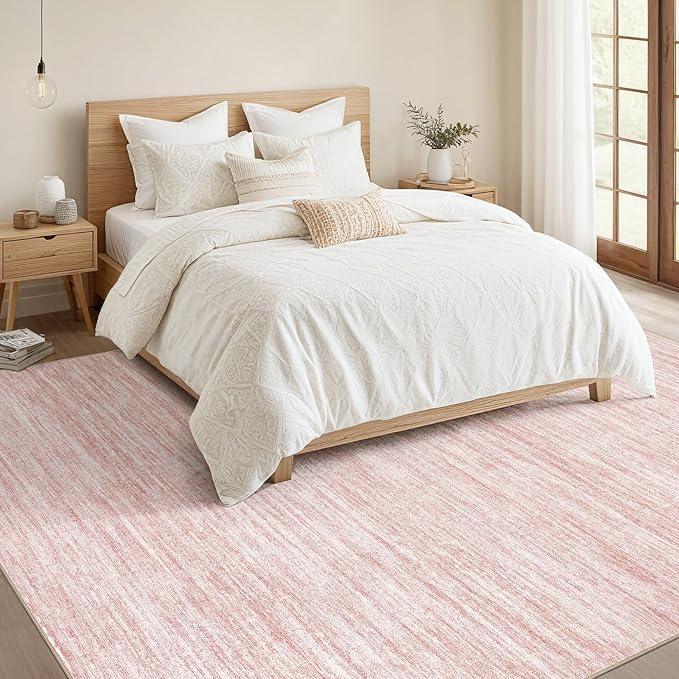 Nakagishi 9x12 Area Rugs Living Room: Washable Large Vintage Rug Neutral - Image 5