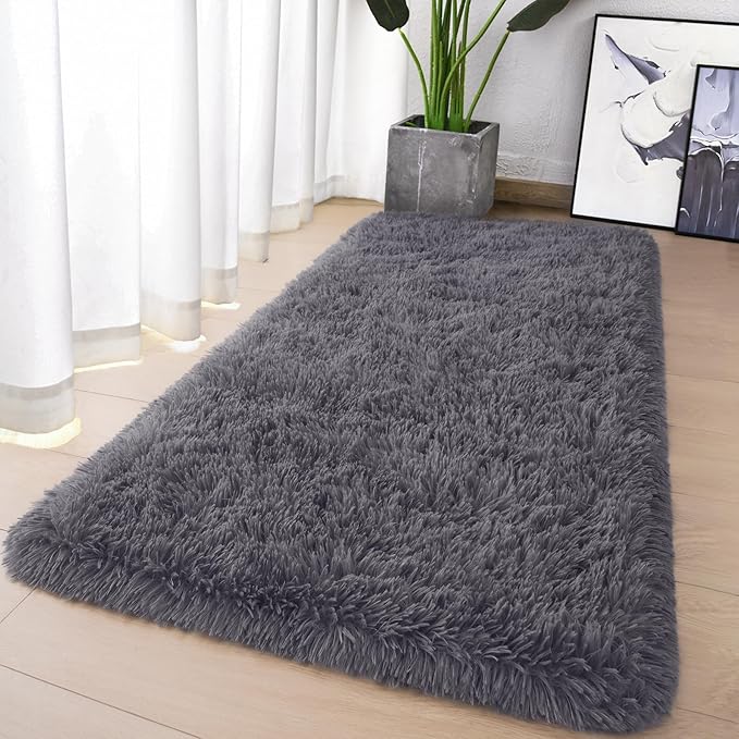 Chicrug Soft Runner Rugs for Bedroom Living Room Plush Fluffy Rug 2x4 Feet - Image 2