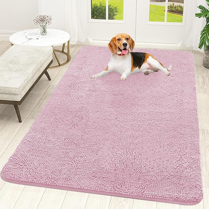 OLANLY Dog Door Mat for Muddy Paws 59x35, Absorbs Moisture and Dirt, Absorbent by OLANLY
