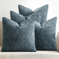 MIULEE Pack of 4 Couch Throw Pillow Covers 20x20 Inch Navy Blue Soft Decorative by MIULEE