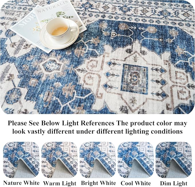 2x6 Washable Hallway Runner Rug: Indoor Farmhouse Kitchen Rugs Oriental Thin - Image 2