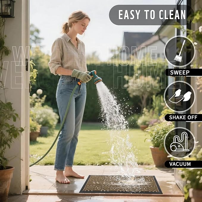 Yimobra Welcome Mat Outdoor Indoor, All-Season Waterproof Front Door Mat - Image 7