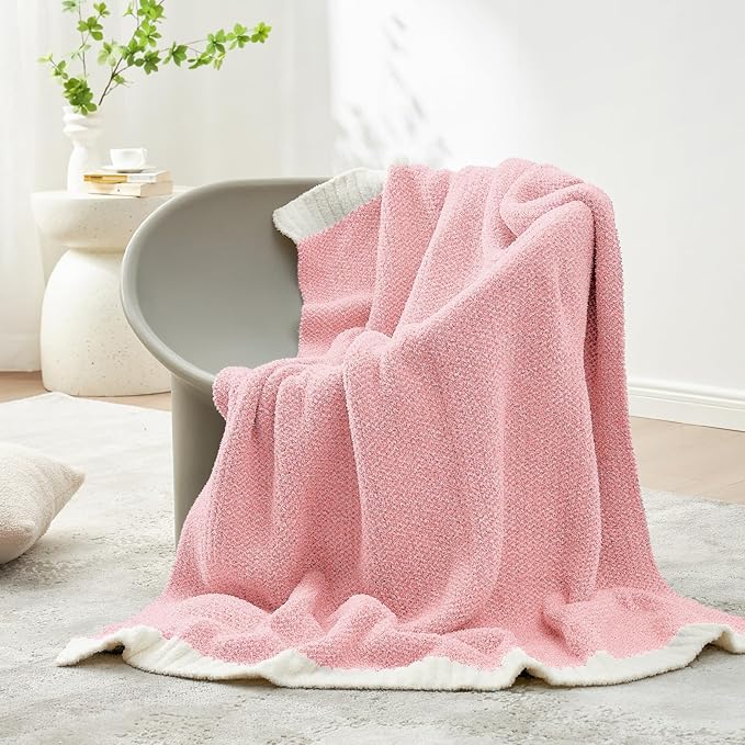 Snuggle Sac Heather Pink Throw Blanket - Image 3