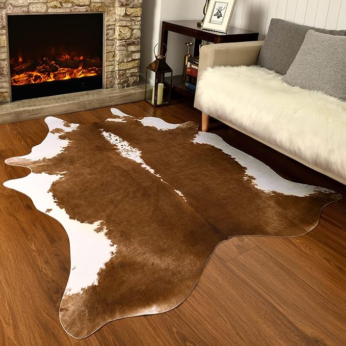 AROGAN Faux Cow Print Rug Large - Image 2