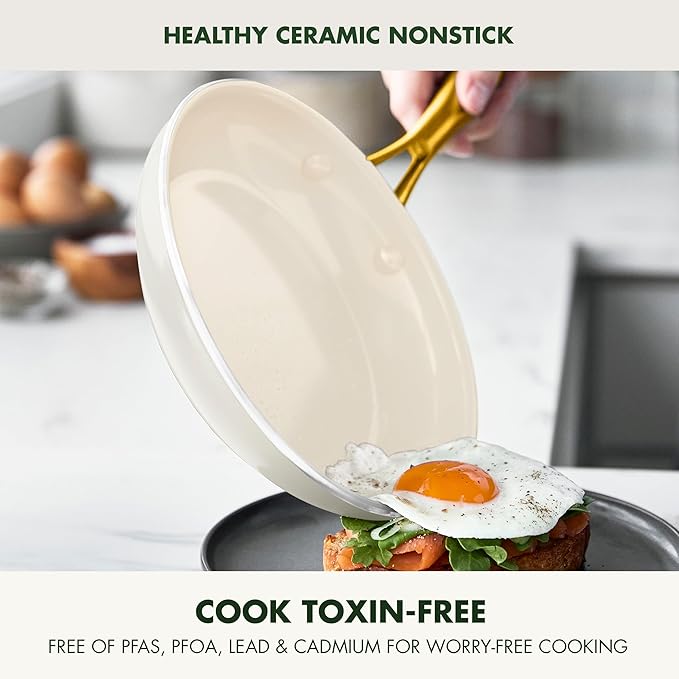 GreenPan Swift 10" Ceramic Nonstick Frying Pan Skillet, PFAS & PFOA-...