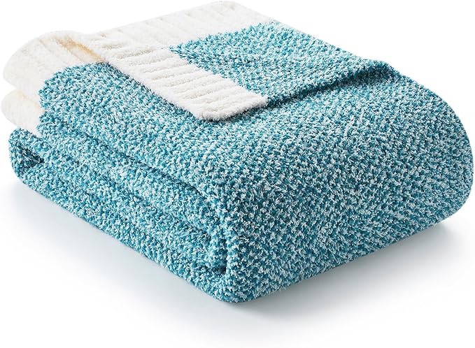 Snuggle Sac Teal Blue Oversized Throw Blankets, Super Soft Warm Cozy Throw by SnuggleSac