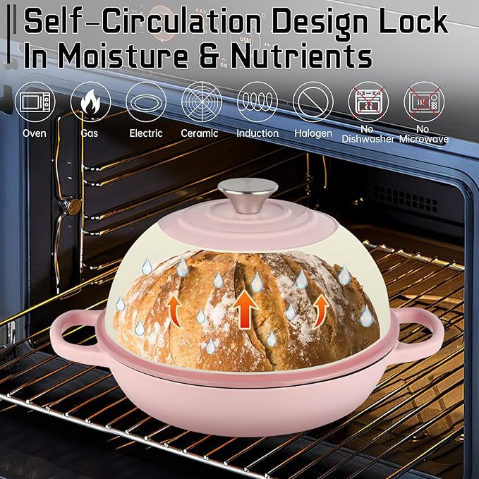 Enameled Cast Iron Bread Oven, Dutch Oven Pot - Image 4