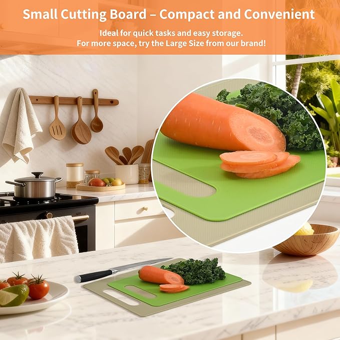 Luckyiren Kitchen Cutting Board Set of 6, Plastic Cutting Boards - Image 8