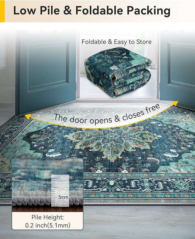 Area Rugs 2'x9' Runner Rug Non Slip Washable - Image 4