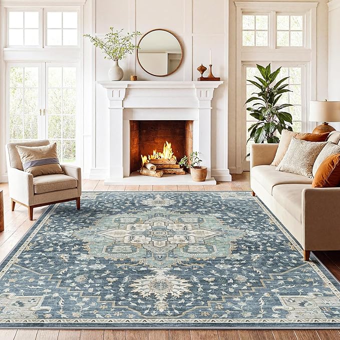AMADA HOMEFURNISHING 6x9 Area Rugs, Vintage Rugs by AMADAHOMEFURNISHING