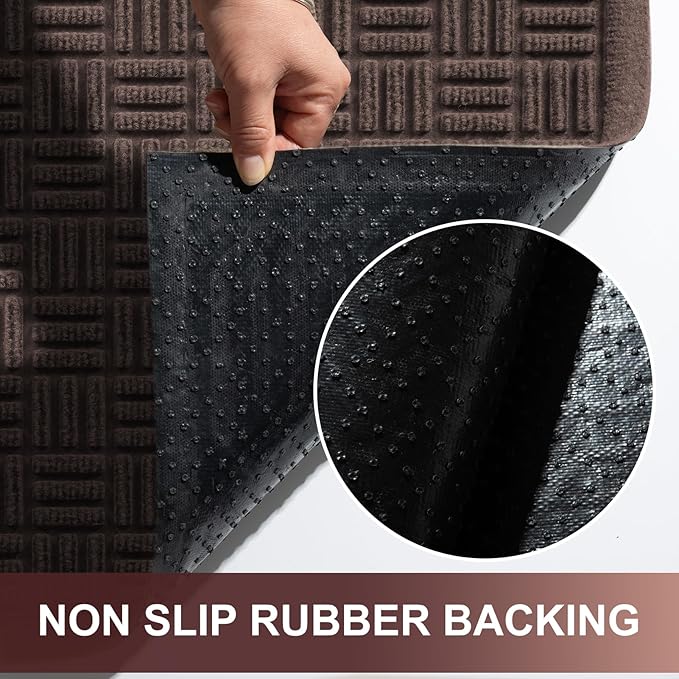 Mibao Front Door Mat Indoor Outdoor Entrance, Dirt Trapping Waterproof - Image 5