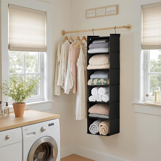 GRANNY SAYS 6 Shelf Hanging Closet Organizers and Storage, Collapsible Closet - Image 8