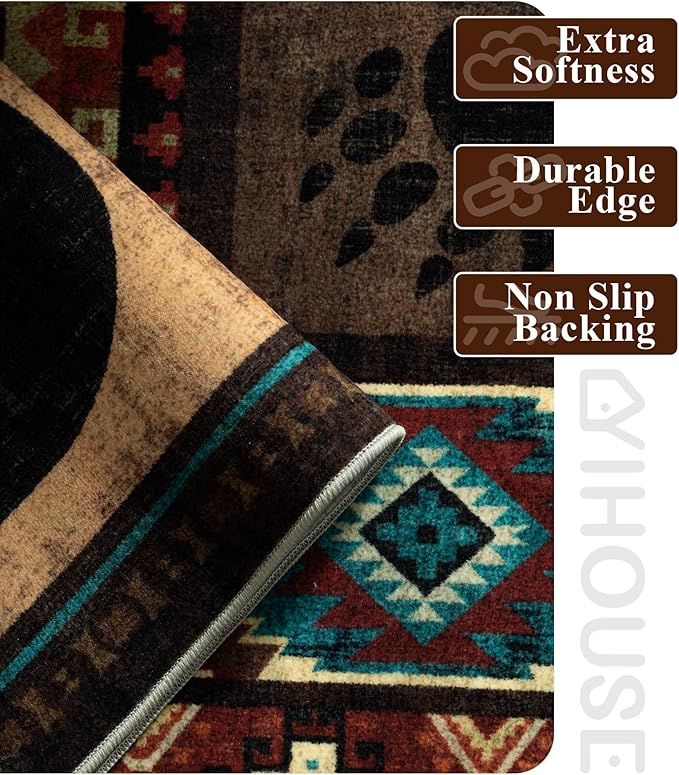Rustic Cabin Runner Rug 2x8 Indoor Door Mat - Image 5