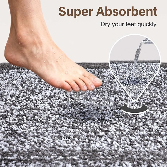48x32 Large Bathroom Rugs Washable Non Slip, Soft Absorbent Quick Dry Mats - Image 7