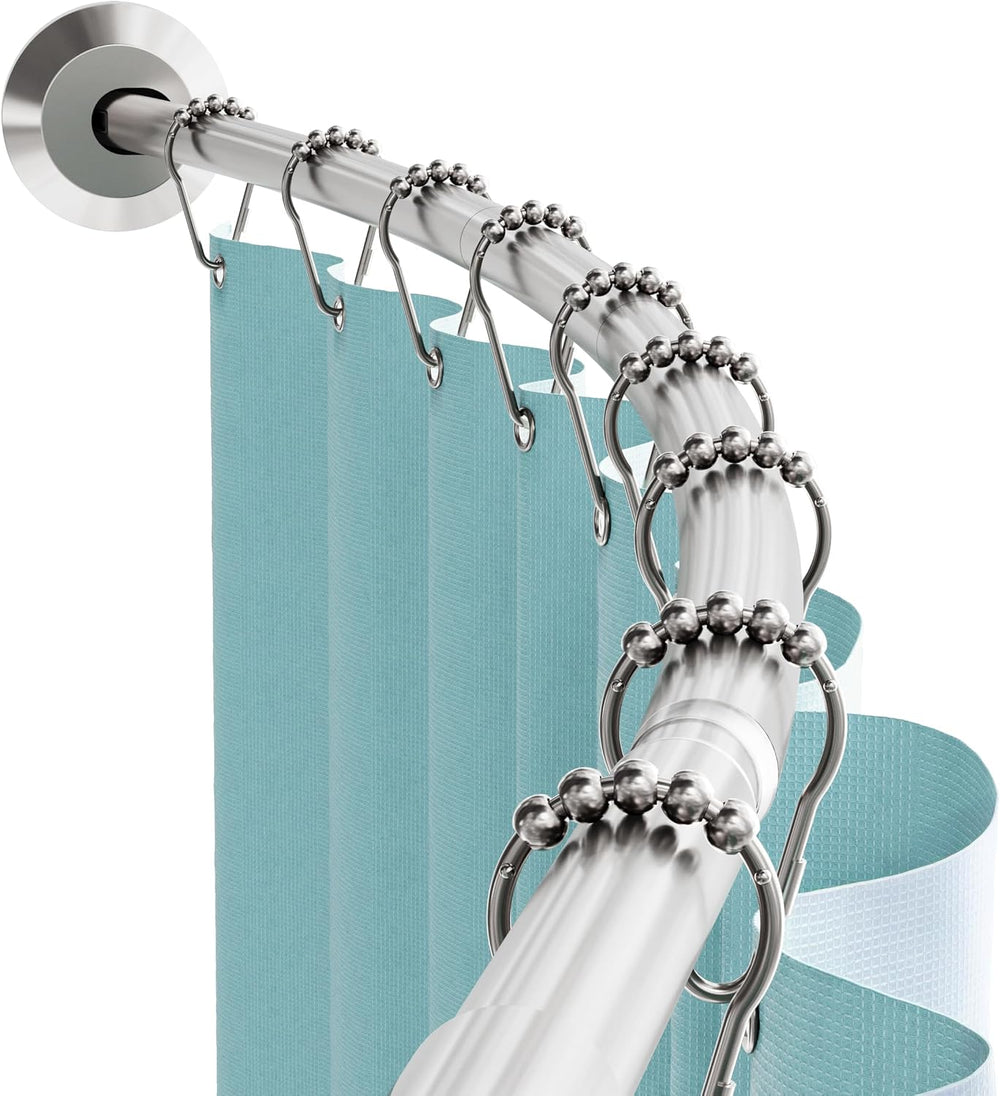Zenna Home Rustproof Curved Shower Curtain Rod, No Drill Tension or Permanent...