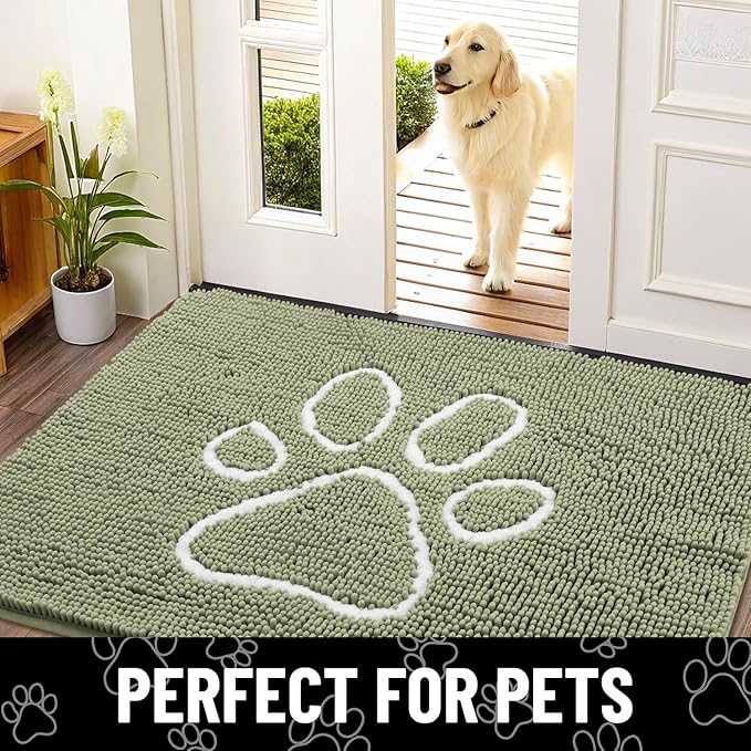 Smiry Dog Door Mat for Muddy Paws, Absorbent Dirt Trapper Non Slip Quick Dry - Image 7