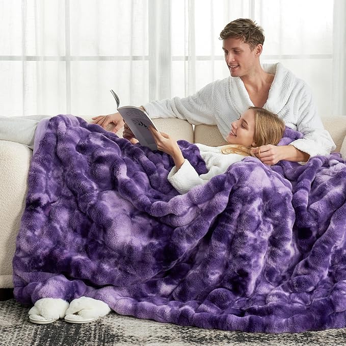 Cozy Bliss Faux Fur Throw Blanket