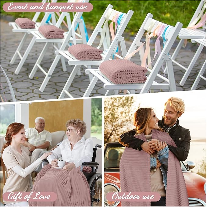 Buryeah 6 Pcs Flannel Throw Blanket Bulk 50 x 60 in Sleepover Blanket Outdoor - Image 4