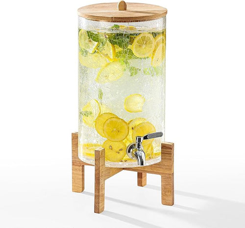 2 Gallon Glass Drink Dispenser by Cryyam