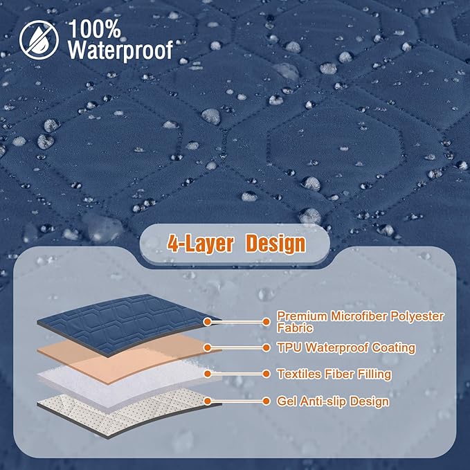 VANSOFY Waterproof Recliner Couch Covers, Sofa Covers 1-Piece Washable - Image 7