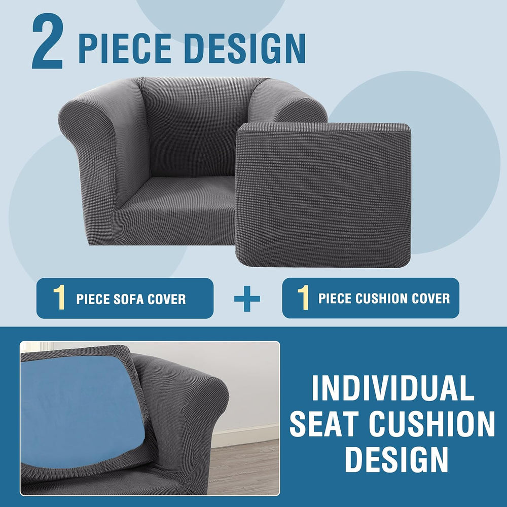 H.VERSAILTEX Chesterfield Armchair Slipcover 2 Piece Stretch Slip Covers for ...