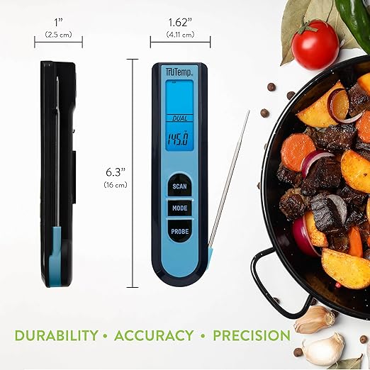 Taylor TruTemp Dual Instant Read Infrared Meat and Food Thermometer, Digital - Image 3