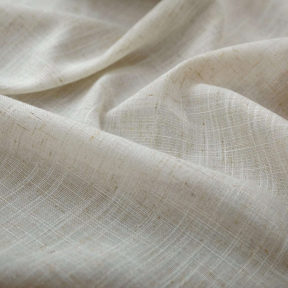 KOUFALL Beige Rustic Linen Curtains for Bedroom Living Room, Sliding Glass Do...
