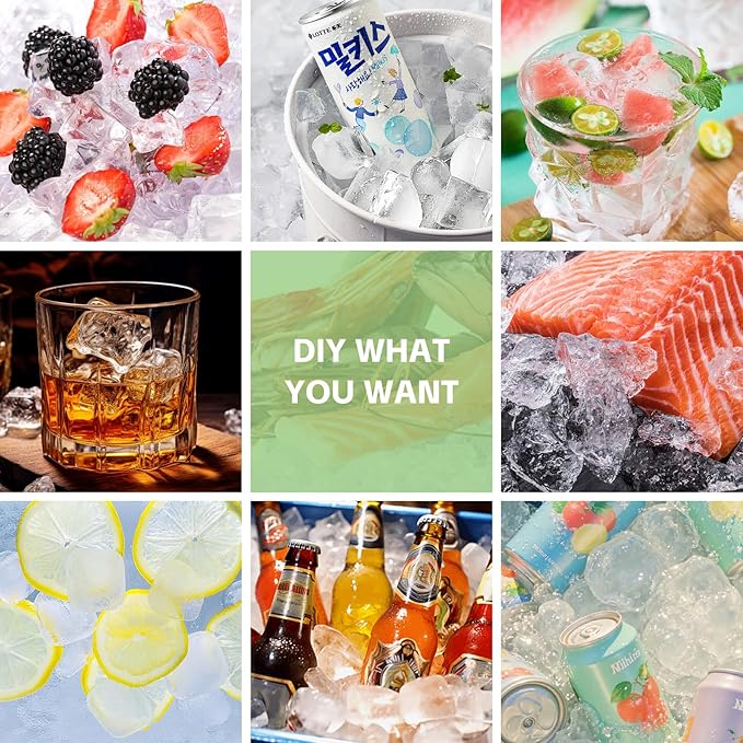 Silicone Ice Cube Tray with Locks Lids, Easy Release Flexible 15 Square Ice - Image 7