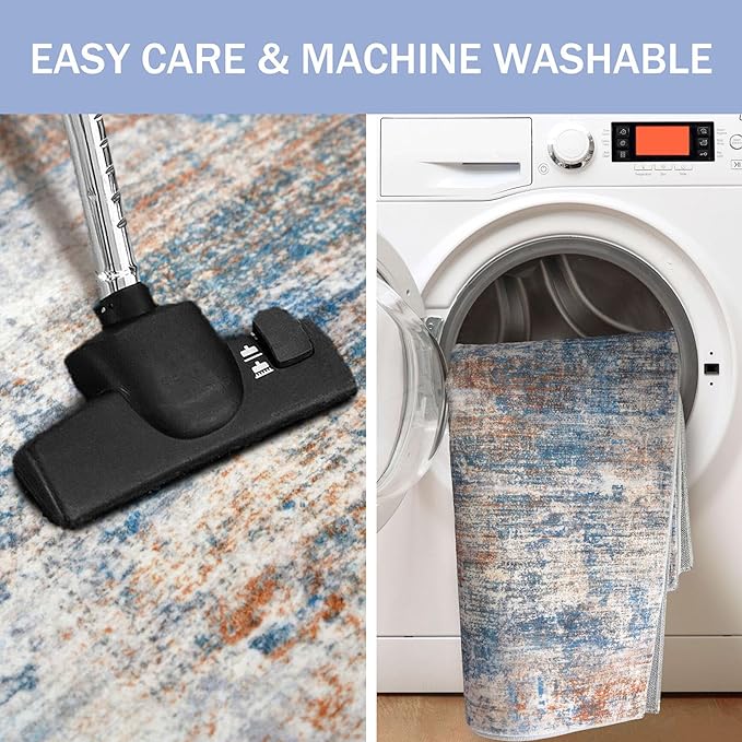 IOHOUZE Abstract Runner Rug 3x14 Ft Long Washable Runners - Image 3
