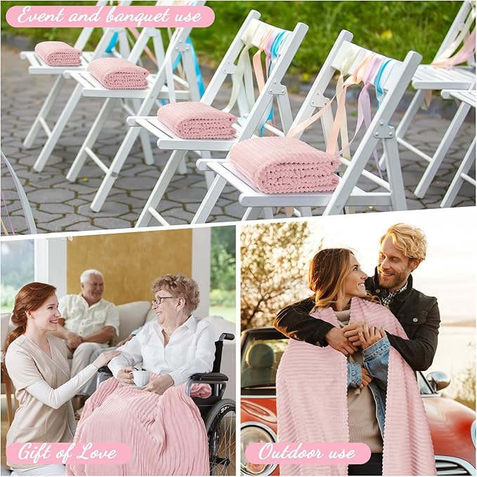 Buryeah 6 Pcs Flannel Throw Blanket Bulk 50 x 60 in Sleepover Blanket Outdoor - Image 4