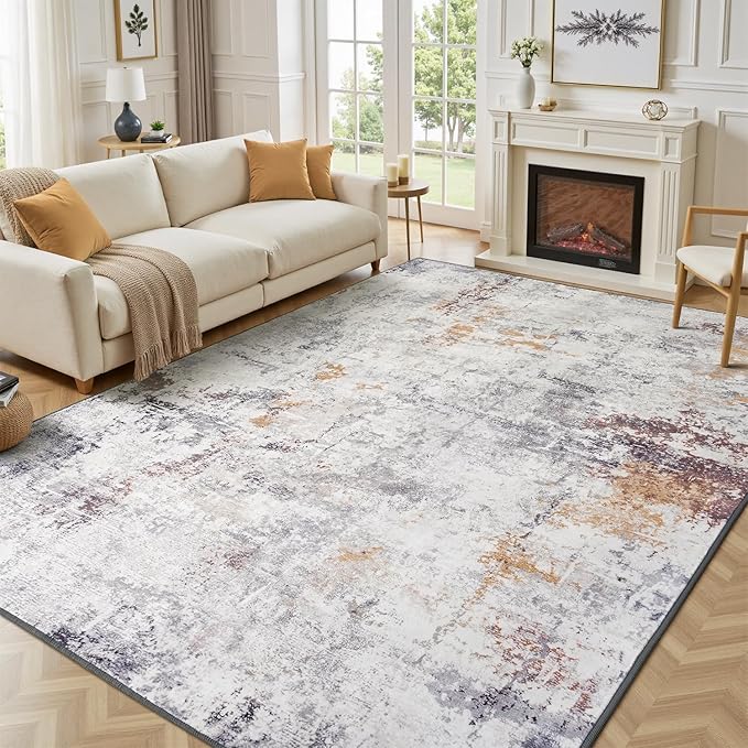 Rugflix 8x10 Area Rugs for Living Room, Washable Large Rug Stain-Resistant Low - Image 9
