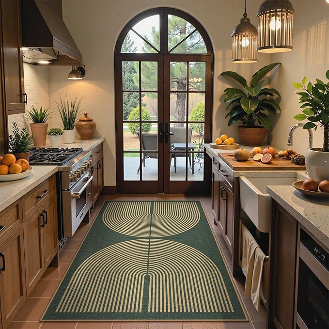 Lahome Enfys Modern Rainbow Easy Jute Entry Rug, 3x5 Washable Outdoor Patio - Image 7