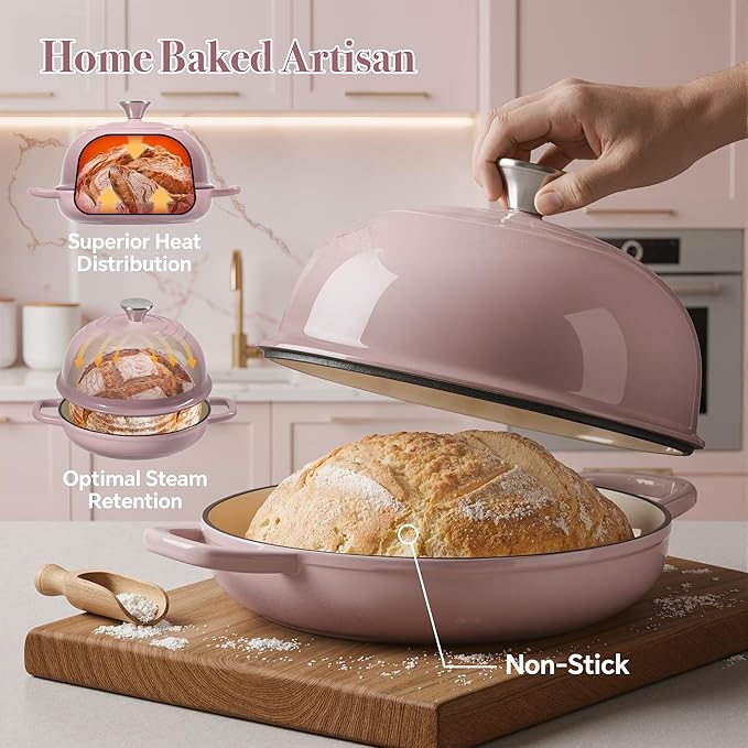 4.5 QT Dutch Oven for Bread Baking, Cast Iron Bread Oven for Sourdough - Image 5
