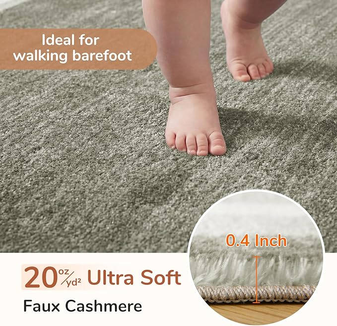 OPPODREAM Border Soft Area Rugs 5x7, Washable Brown Rug - Image 2