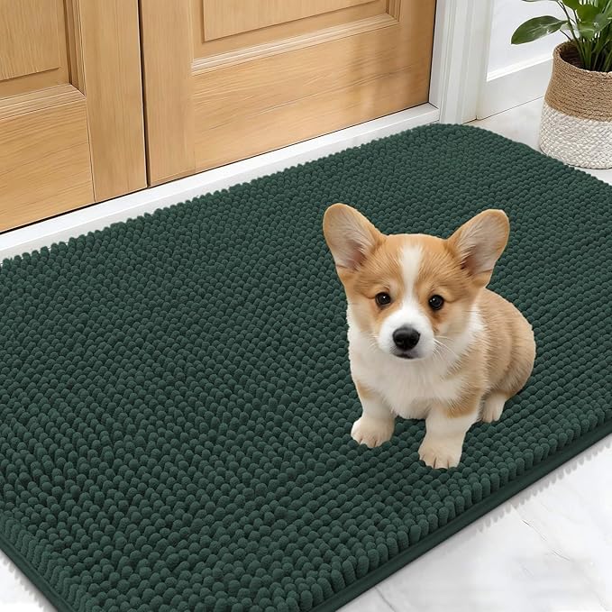 OLANLY Dog Door Mat for Muddy Paws 24x16, Absorbs Moisture and Dirt, Absorbent by OLANLY