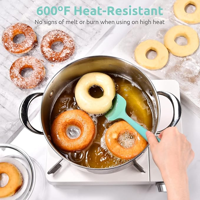 Heat Resistant Silicone Spoon Spatula: U-Taste 600ºF High Heat Flexible 11.38in - Image 3