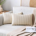MIULEE Pack of 2 Corduroy Decorative Lumbar Throw Pillow Covers 20x12 Inch Soft by MIULEE