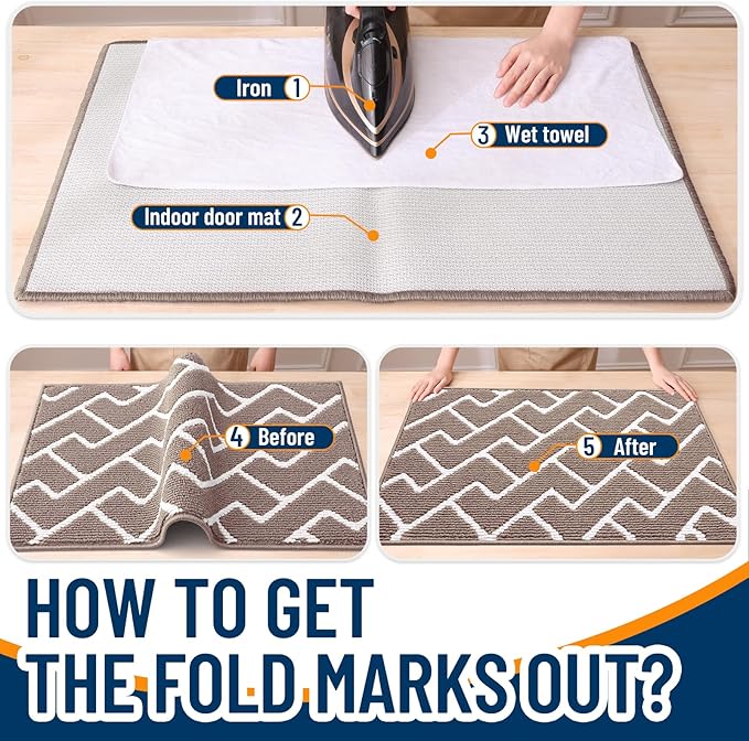 OLANLY Front Door Mat, Non-Slip Rubber Backing, Dirt Resistant and Absorbent - Image 7