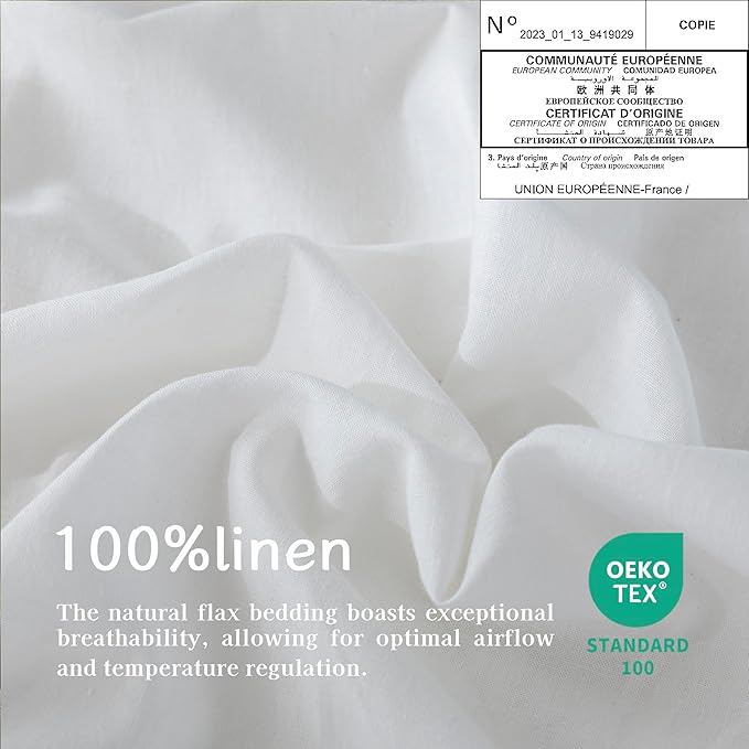 EVERLY 100% Pure Linen Round Tablecloths 90Inch Round Machine Washable Tablec...