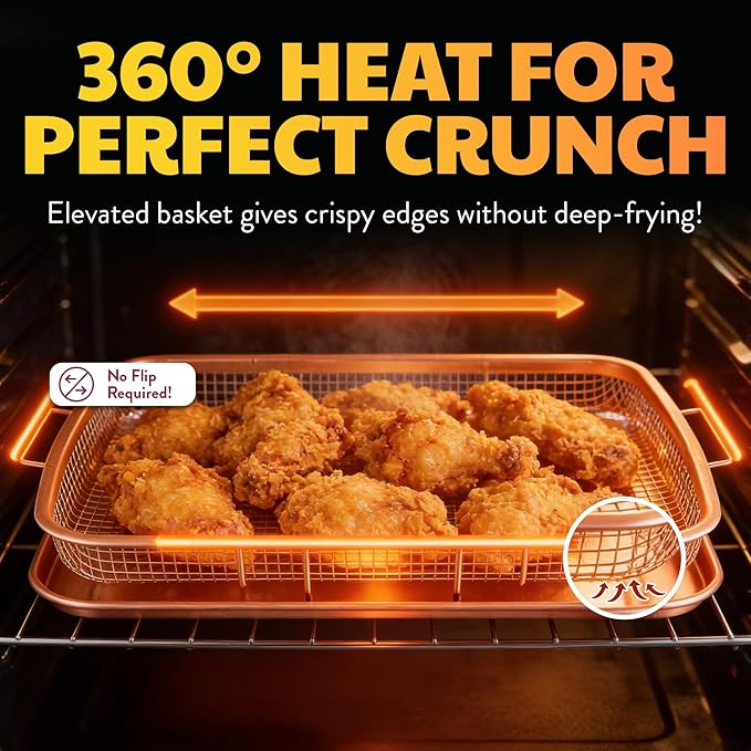 Gotham Steel Baking Sheet with Air Fry Rack, 16.5” x 12.5”, Use as Cooling Wire - Image 3