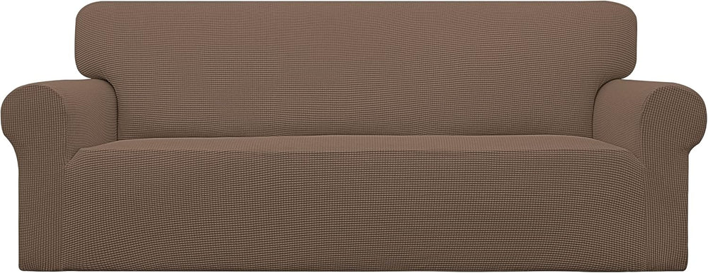 Easy-Going Stretch Oversized Sofa Couch Slipcover Washable Brown