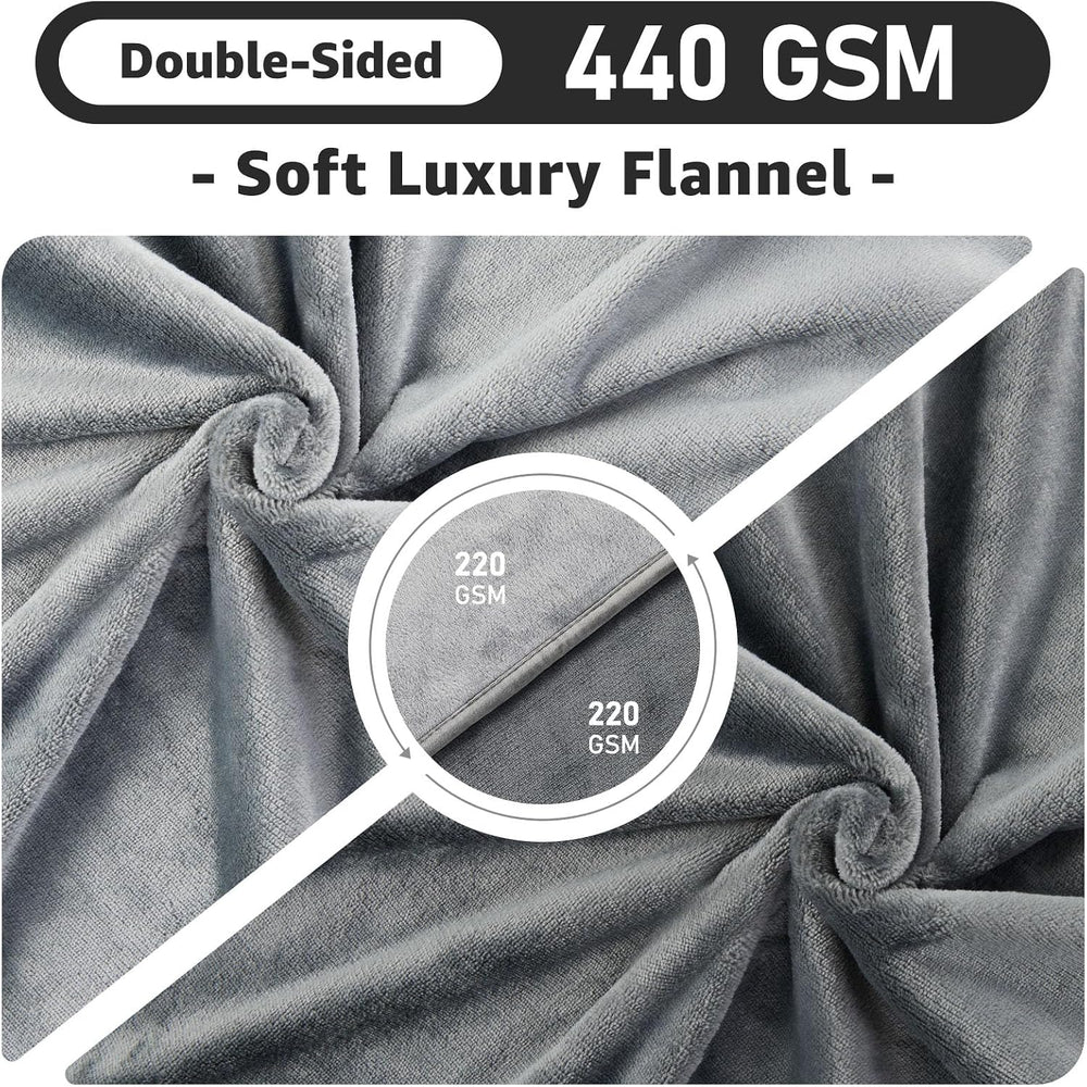 LOOBANI Waterproof Blanket for Bed, Soft Flannel Twin Bed Blanket 60" x ...