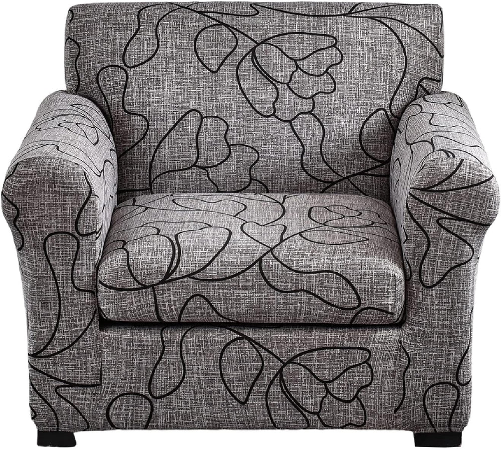 KRFOONN Stretch 2 Piece Chair Covers Armchair Sofa Couch Slipcover,Small,25