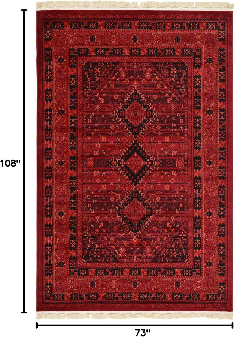Unique Loom Tekke Collection Area Rug - Sheibani (6' 1" x 9' Rec...