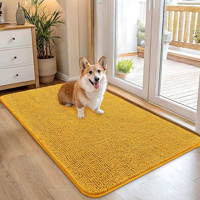 OLANLY Dog Door Mat for Muddy Paws 45x27, Absorbs Moisture and Dirt, Absorbent by OLANLY