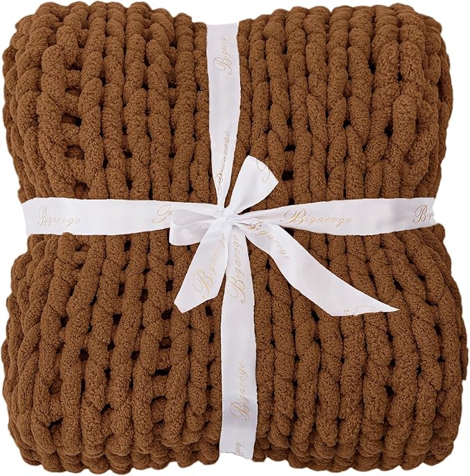 Bigacogo Chunky Knit Throw Blanket - Image 7